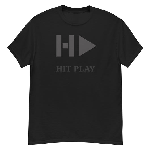 Hit Play Classic T'Shirt With Black Logo