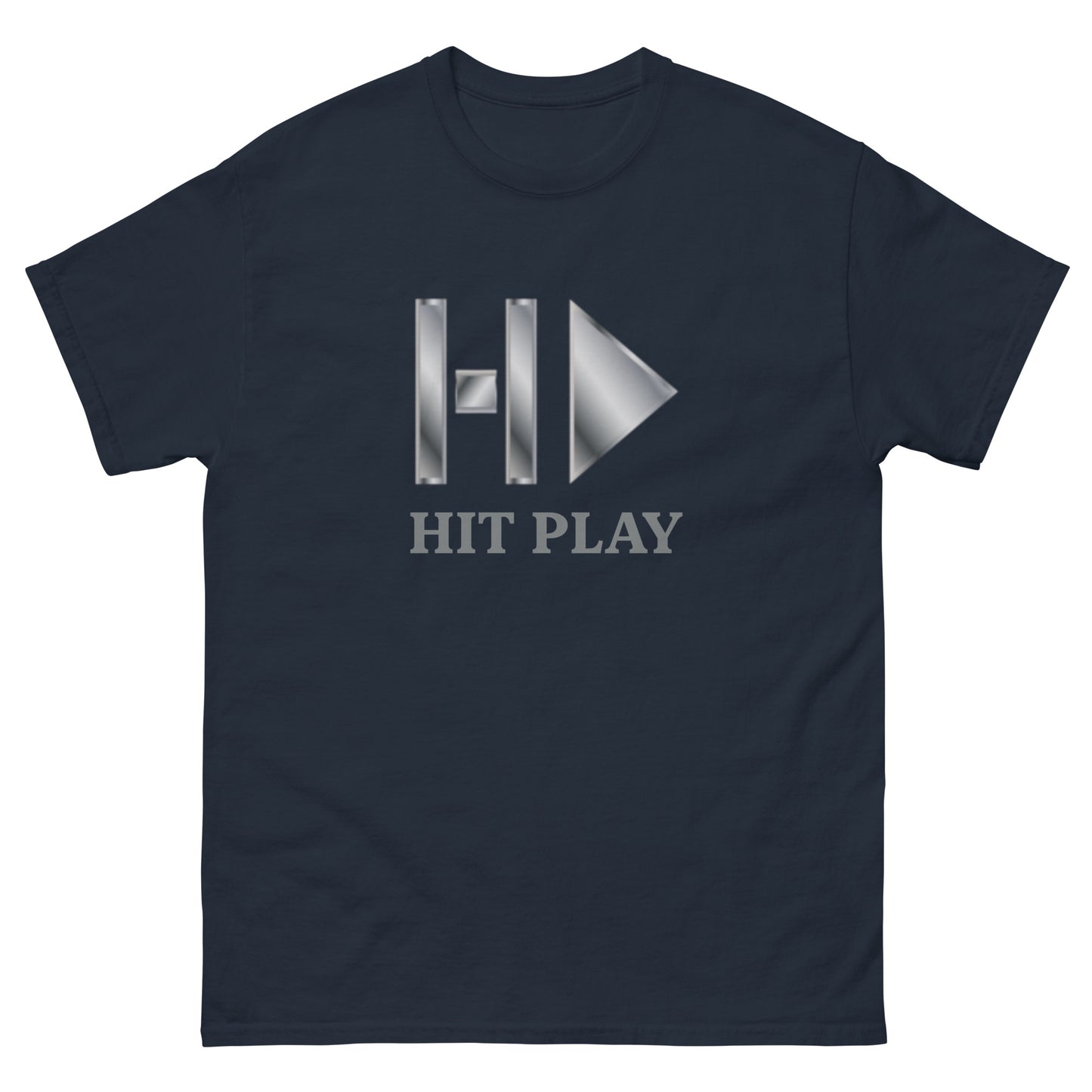 Hit Play Classic T shirt With Silver Logo