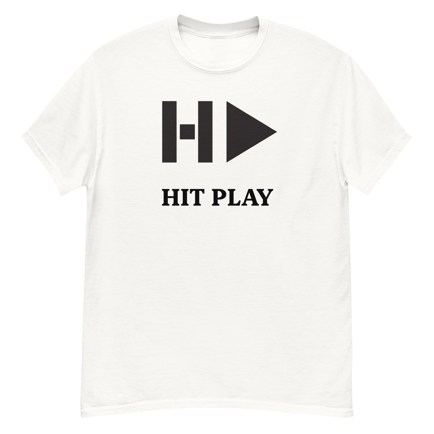 Hit Play Classic T'Shirt With Black Logo